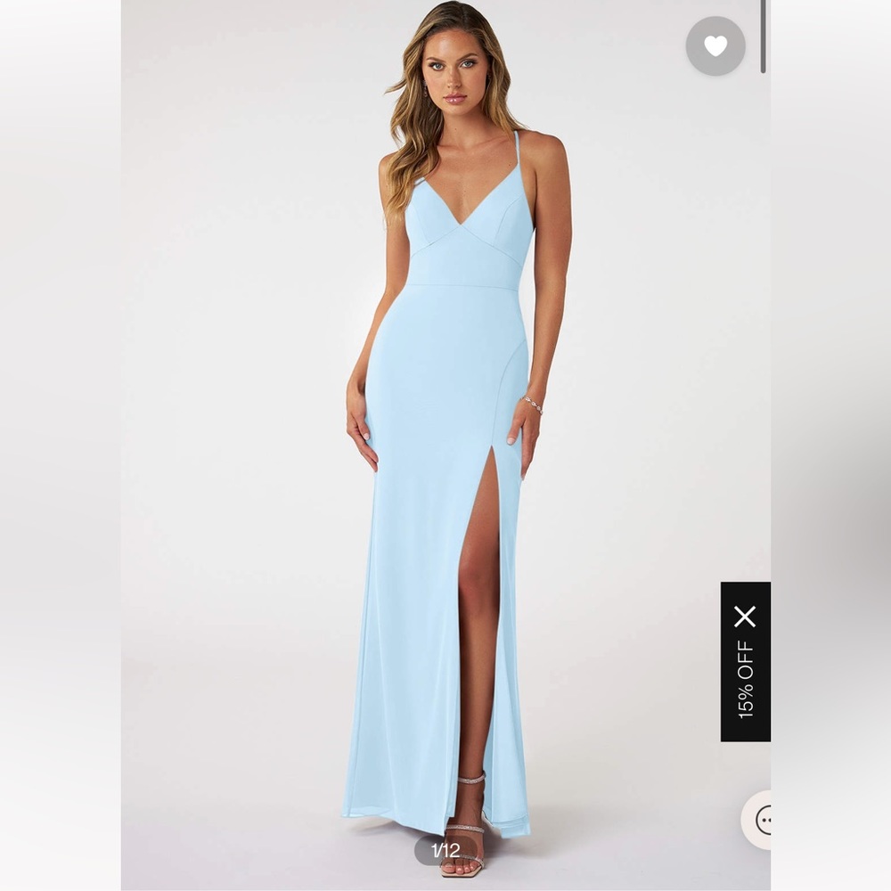 Azazie Becca Dress- Sky